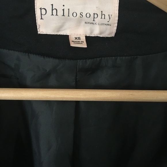 Philosophy Classic Black Jacket/ Blazer ExtraSmall - Picture 3 of 9